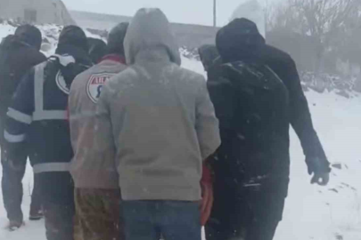 Hasta için karda zamana karşı yarıştılar