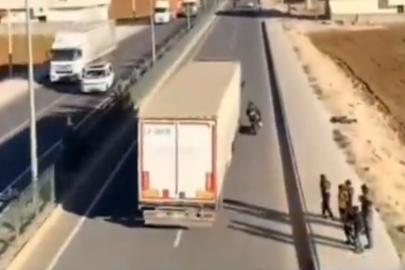 Makas atan motosiklet sürücüsü yakalandı