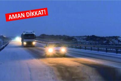 Şanlıurfa-Diyarbakır yolu buz pisti gibi!