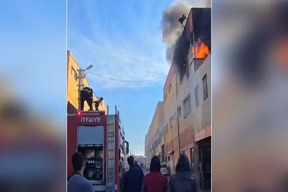 Şanlıurfa’da bir işyerinde yangın (VİDEO)