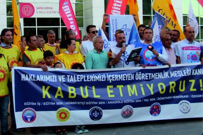 Şanlıurfa'da eğitimciler 'Angarya' istemiyor