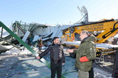 Gülpınar, hasar gören işyerlerini yerinde inceledi