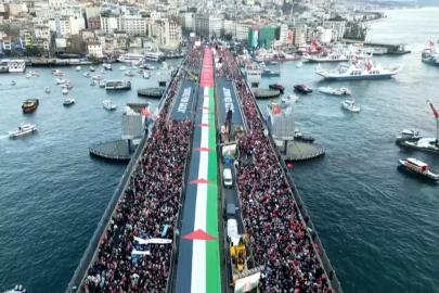 İstanbul’da büyük Gazze yürüyüşü