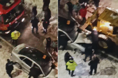 Karaköprü’de kaza: Kar temizleme aracına çarptı