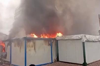 Konteynerde çıkan yangın korkuttu