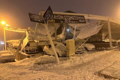 Şanlıurfa’da kar yağışı sanayi sitesinde hasara yol açtı