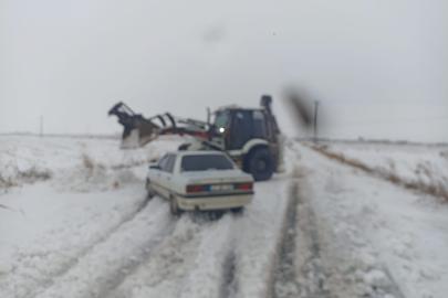 Şanlıurfa’da karda mahsur kalan vatandaşlara destek