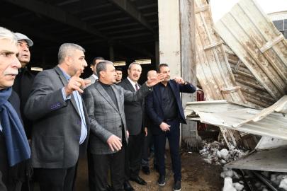 Vali Şıldak, OSB'de hasarın boyutunu inceledi