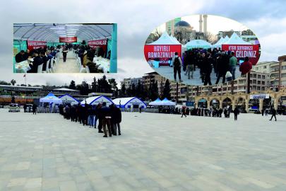 Şanlıurfa'da çadırlara sığmayan iftar