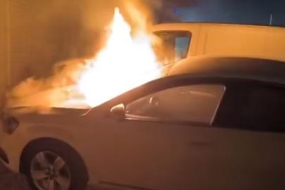 Vidanjör aracı yangına müdahale etti