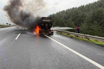 Akaryakıt tankerinde çıkan yangın söndürüldü