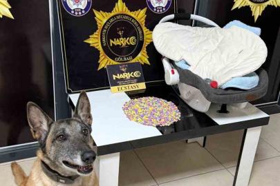 Bebek pusetinde 757 adet uyuşturucu hap ele geçirildi