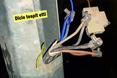 Elektrik direğinden evlere kaçak hat çekmişler