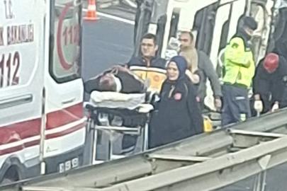 Kontrolden çıkan tır devrildi: 1 yaralı