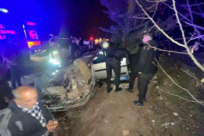 Otomobil şarampole yuvarlandı: 2 yaralı