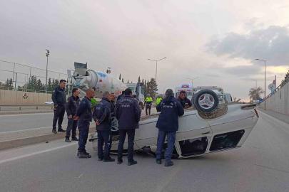 Otomobil takla attı: 3 yaralı