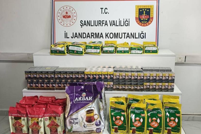 Şanlıurfa'da 5 bin paket kaçak sigara ve çay ele geçirildi