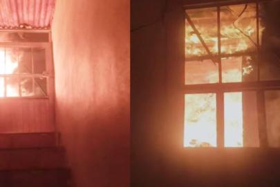 Şanlıurfa’da iki katlı evde yangın paniği