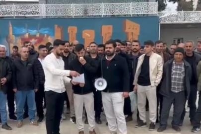 Şanlıurfa’daki işçilerden maaş ve tazminat eylemi