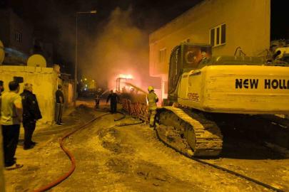 Şanlıurfalı iş insanının kepçeleri kundaklandı