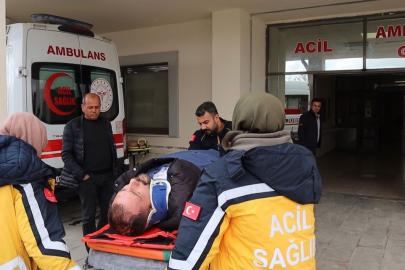 Şarampole yuvarlanan aracın sürücüsü yaralandı