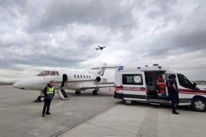 2 günlük bebek için ambulans uçak havalandı