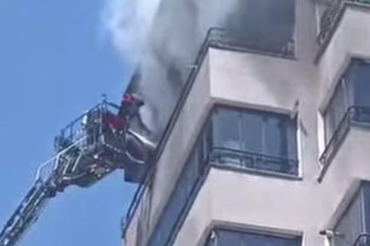 8 katlı binada korkutan yangın