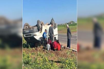 Şanlıurfa’da minibüs takla attı: 3 yaralı