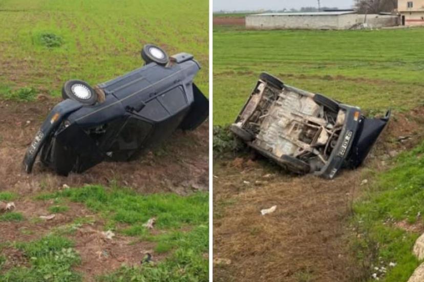 Şanlıurfa’da otomobil tarlaya uçtu: 1 yaralı