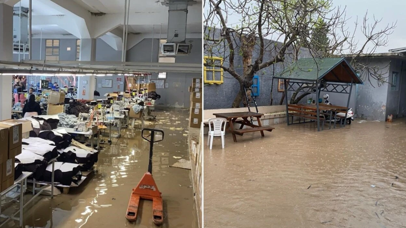 Şanlıurfa'da sağanak fabrikayı göle çevirdi