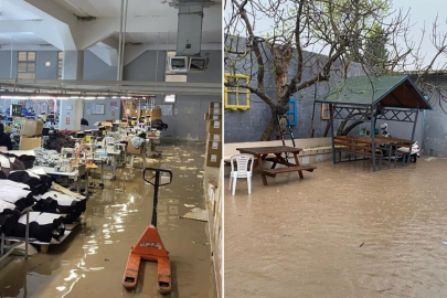 Şanlıurfa'da sağanak fabrikayı göle çevirdi