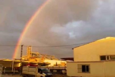 Şanlıurfa'da sağanak sonrası gökkuşağı mest etti
