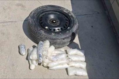 Yedek lastikten uyuşturucu çıktı