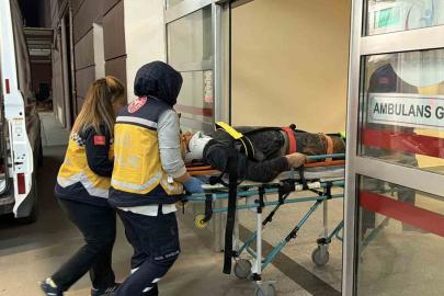 Yüksekten düşen işçi yaralandı