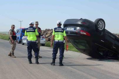 Feci kaza: Otomobil taklalar attı, 5 kişi yaralandı