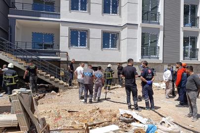 İnşaatta doğalgaz hattı alev aldı