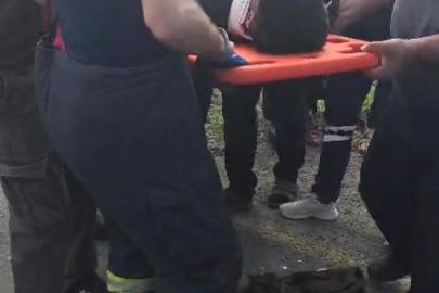 Motosiklet ile kamyonet çarpıştı: 1 yaralı
