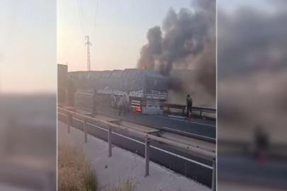 Un Yüklü TIR alevlere teslim oldu